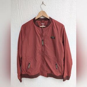 L.L. Bean Women's Bomber Jacket in Rust Red